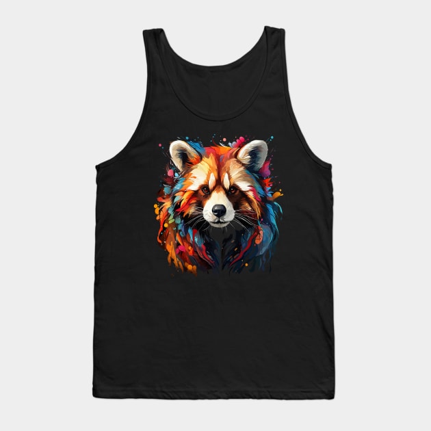 Red Panda Rainbow Tank Top by JH Mart